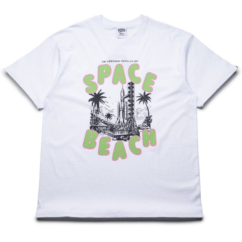 Billionaire Boys Club Space Beach Graphic T-Shirt Mens XL‎ White Rocket Tee
